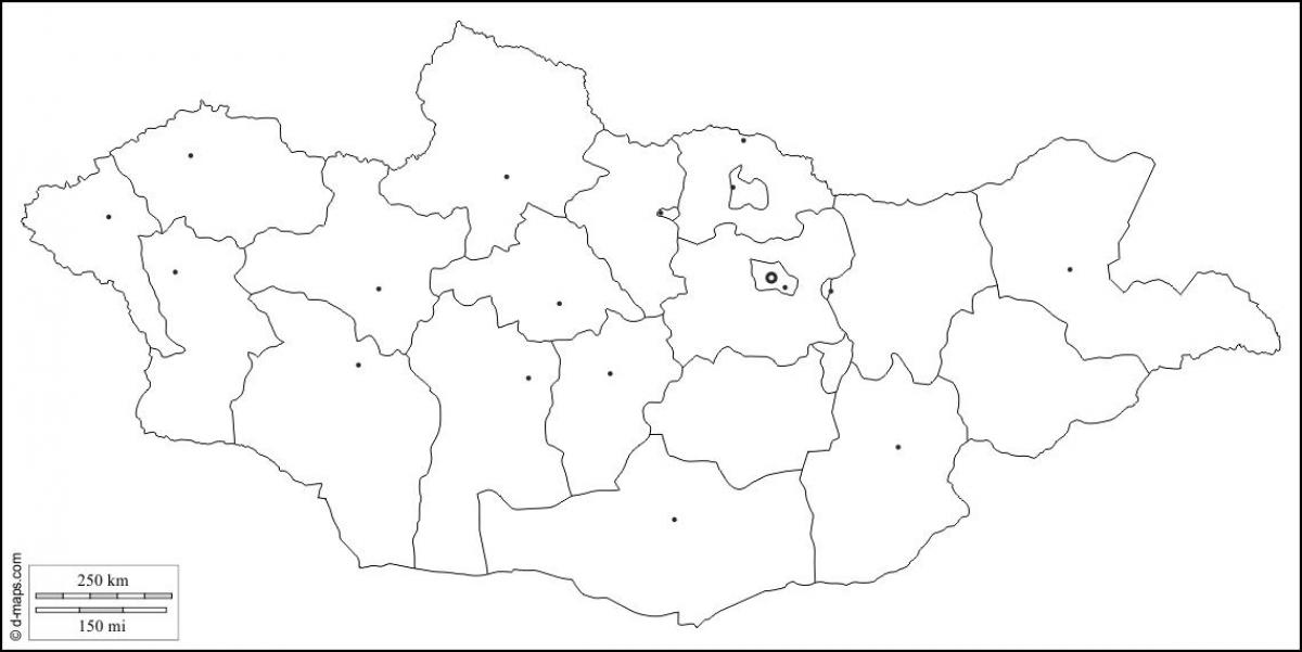 хоосон газрын зураг, Монгол улсын
