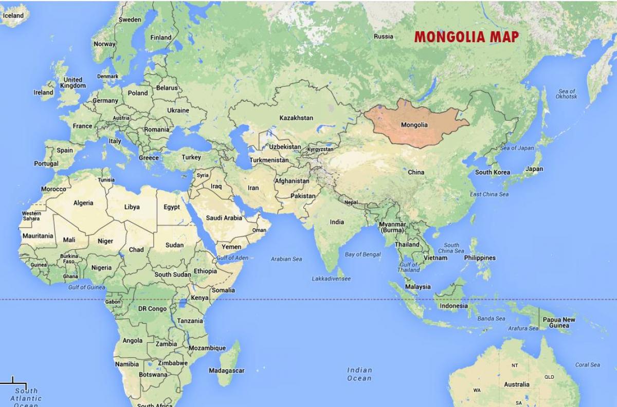 дэлхийн газрын зураг харагдаж байгаа Монгол улсын
