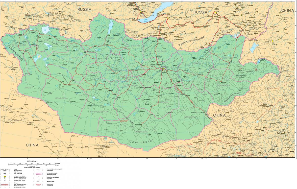 газрын зураг, Монголын замын