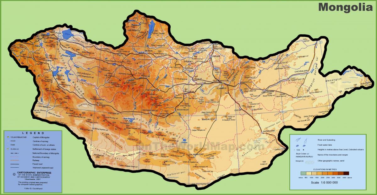 Монгол улсын газрын байршил