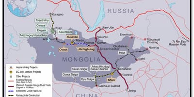 Монголын төмөр замын газрын зураг нь